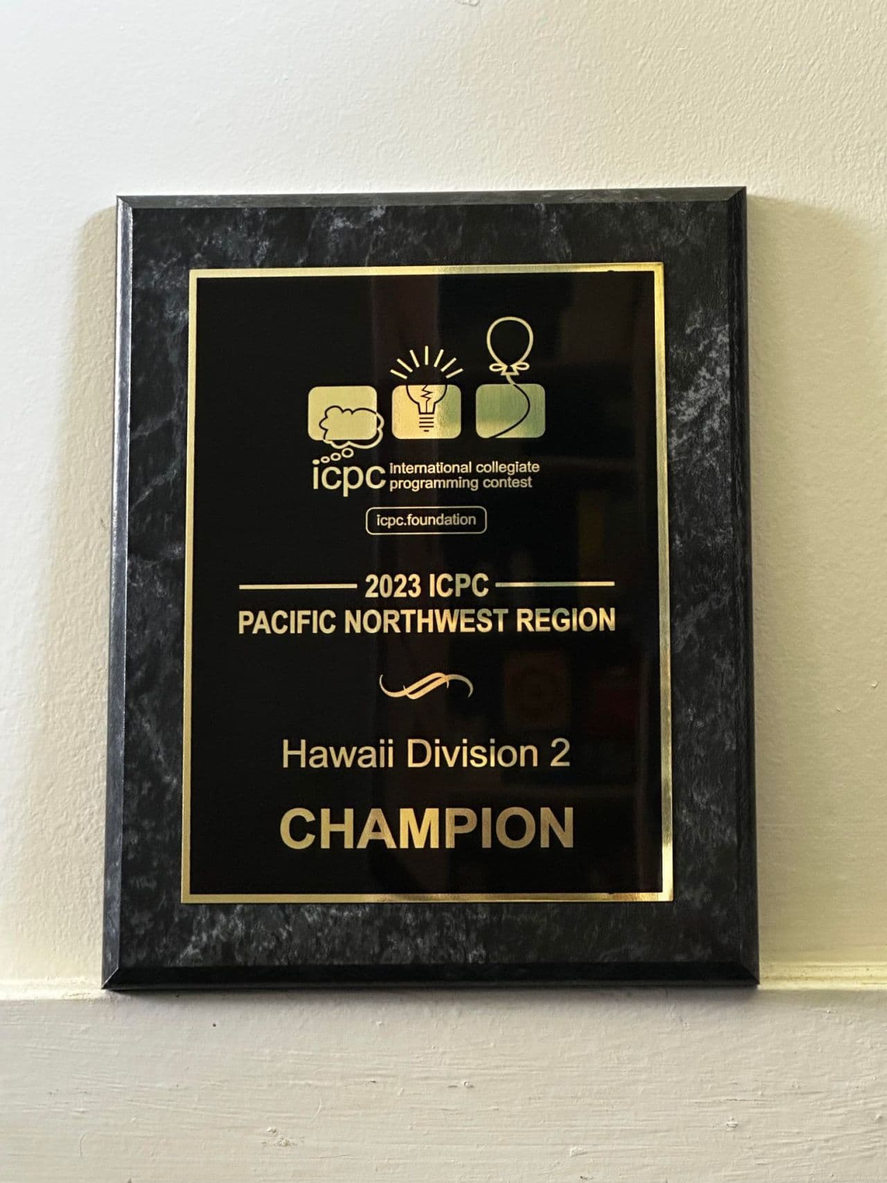 ICPC 2023 Hawaii Site award
