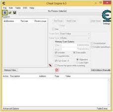 Cheat Engine 6 main window